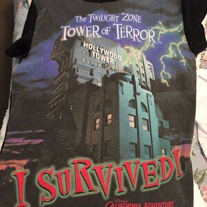 Vintage Disney Shirt Youth L Tower of Terror Twilight Zone Short Sleeve Tee  Mea